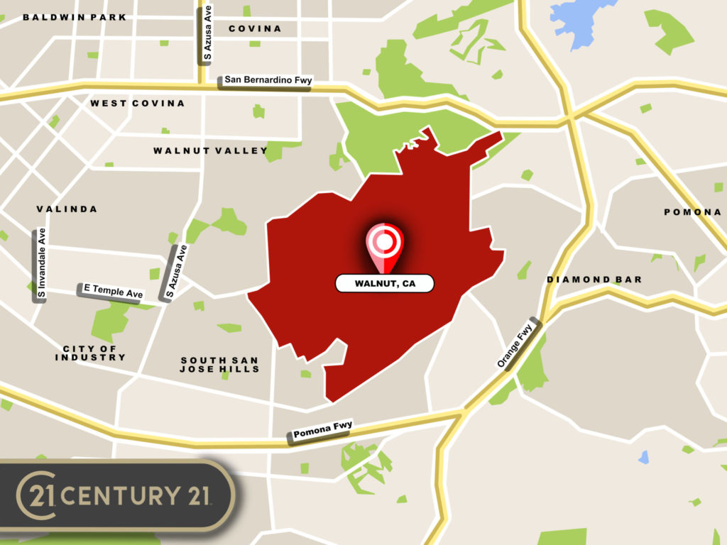 Custom Map Infographics of the Luxury Homes for Sale in Walnut, CA Community Guide Page